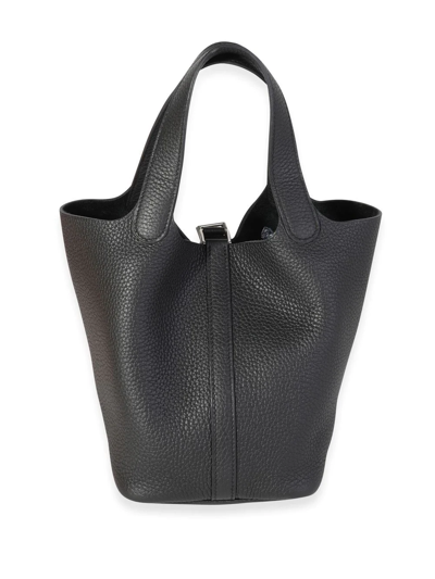 Pre-owned Hermes  Picotin Lock 18 Bucket Bag In Black