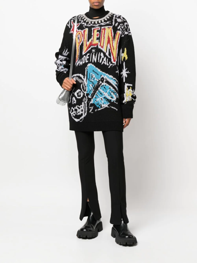 Philipp Plein Grafitti-print Sweatshirt In Black