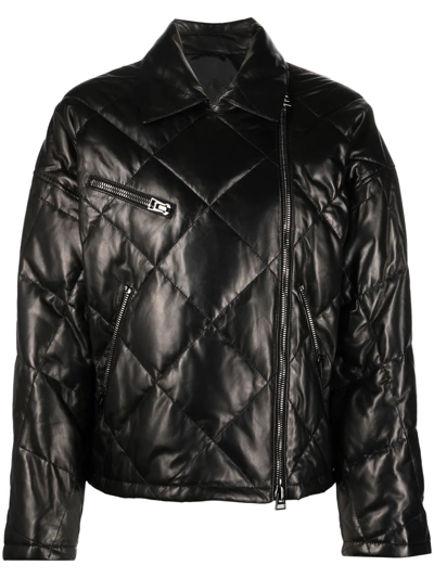 Shop Tom Ford Quilted Leather Jacket In Black