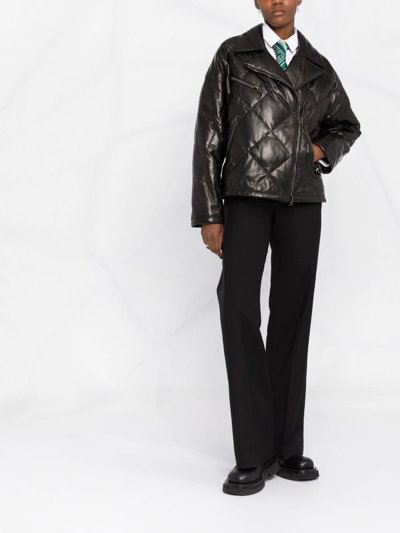 Shop Tom Ford Quilted Leather Jacket In Black