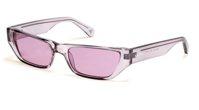 Shop Guess Violet Rectangular Unisex Sunglasses Gu8232 81y 56