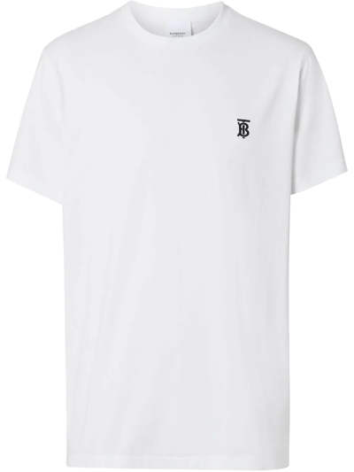 Shop Burberry Monogram Motif T-shirt In White
