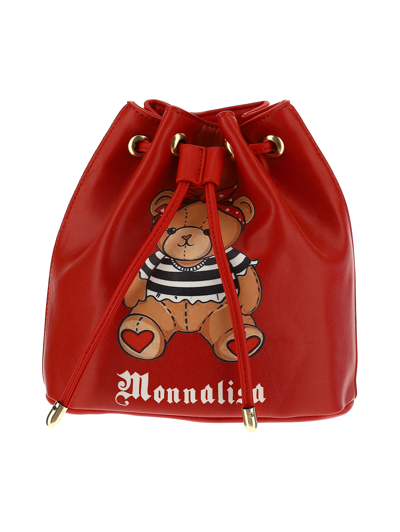 Shop Monnalisa Teddy Technical Fabric Backpack In Red