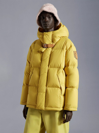 Shop Moncler Genius Giubbotto Winterfold Capsule Jw Anderson Clothing In Yellow &amp; Orange
