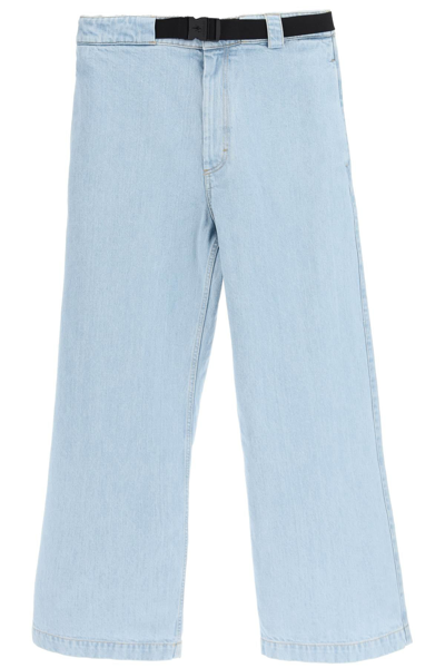 Shop Moncler Genius Moncler X Jwanderson  1 Denim Jeans In Light Blue