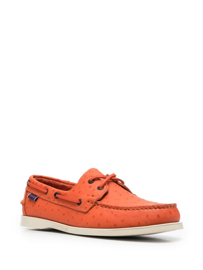 Shop Sebago Flat Shoes Orange
