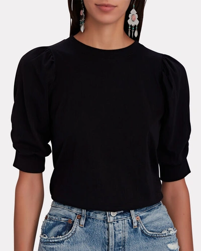 Shop Frame Frankie Cotton T-shirt In Black