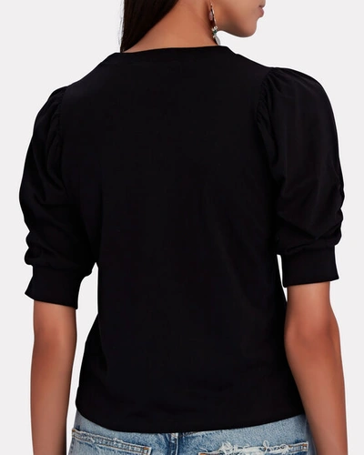 Shop Frame Frankie Cotton T-shirt In Black