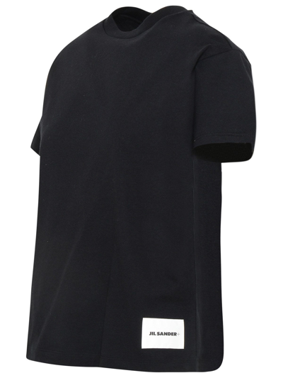Shop Jil Sander Cotton 3 Pack T-shirt In Black