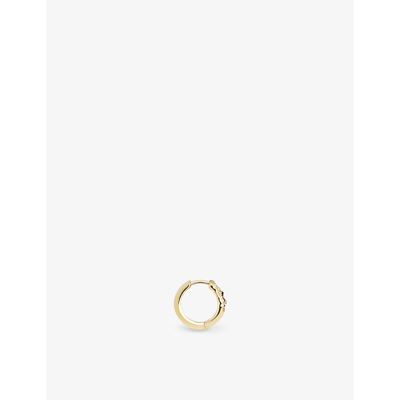Shop Maria Black Axton Chunky Textured 22ct Gold-plated 925 Sterling-silver Huggie Hoop Earring