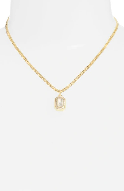 Shop Luv Aj Pavé Pendant Necklace In Gold