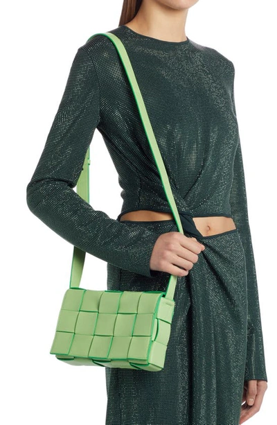 Bottega Veneta Cassette Intrecciato Leather Crossbody Bag In Pistachio-parakeet-s