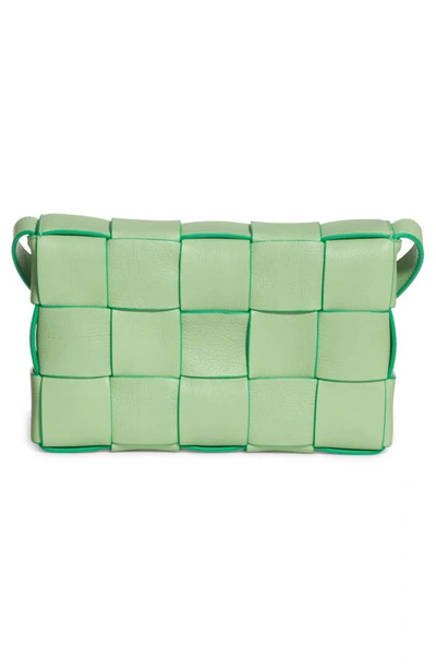 Bottega Veneta Cassette Intrecciato Leather Crossbody Bag In Pistachio-parakeet-s