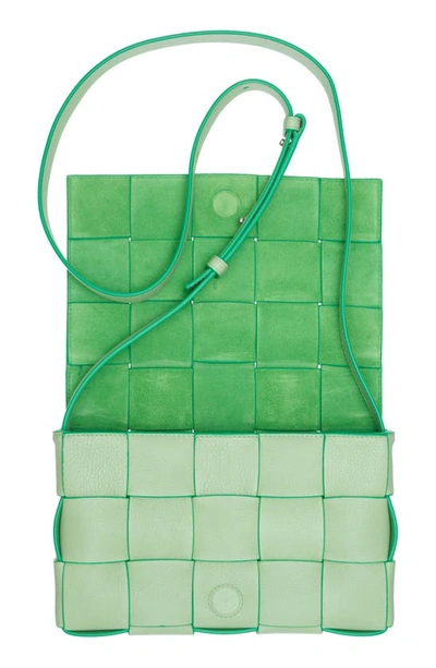 Bottega Veneta Cassette Intrecciato Leather Crossbody Bag In Pistachio-parakeet-s