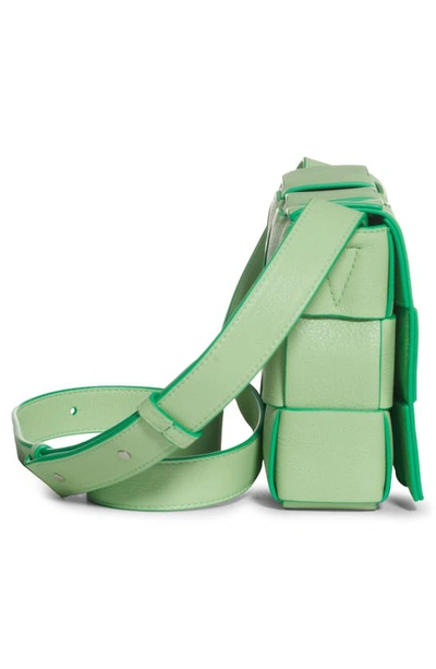 Bottega Veneta Cassette Intrecciato Leather Crossbody Bag In Pistachio-parakeet-s