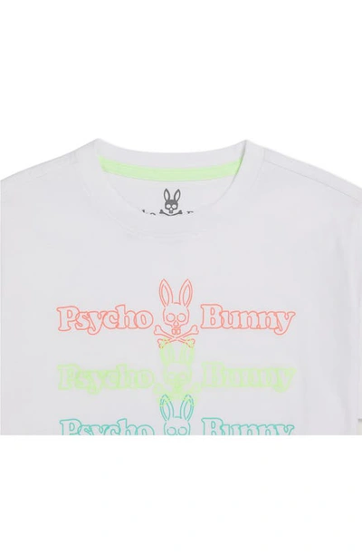 Shop Psycho Bunny Kids' Leddon Pima Cotton Graphic Tee In White