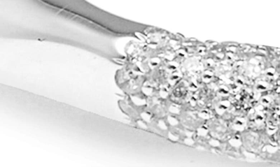 Shop Ippolita Stardust Squiggle Pavé Diamond Bypass Bangle Bracelet In Silver