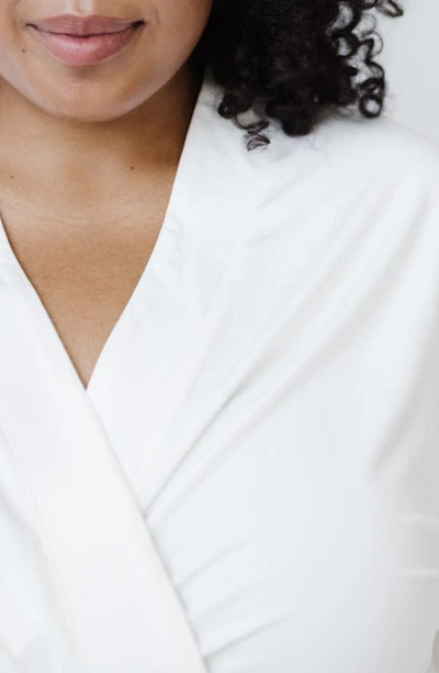 Cozy Earth Three-quarter Sleeve Robe In Ivory