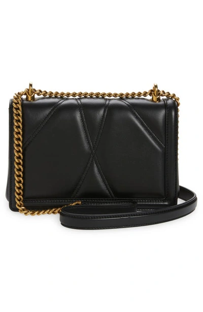 Dolce & Gabbana Dolce&gabbana Devotion Logo Heart Lambskin Crossbody Bag In 80999 Black