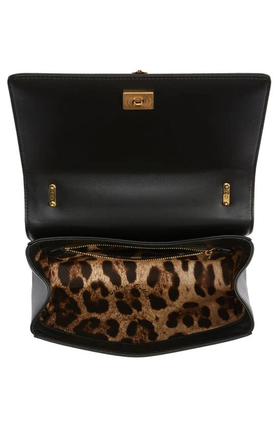 Dolce & Gabbana Dolce&gabbana Devotion Logo Heart Lambskin Crossbody Bag In 80999 Black