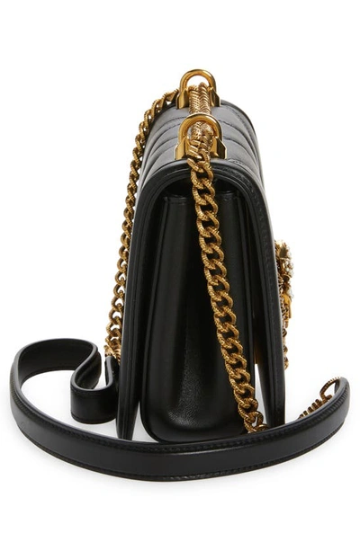 Dolce & Gabbana Dolce&gabbana Devotion Logo Heart Lambskin Crossbody Bag In 80999 Black