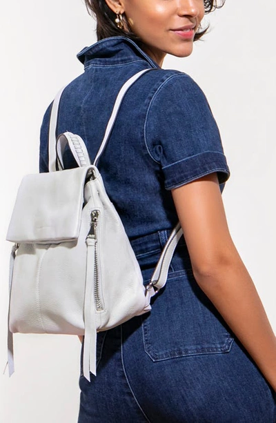 Shop Aimee Kestenberg Bali Leather Backpack In Cloud W/ Shiny Gold