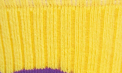 Shop Dolce & Gabbana Dg Logo Socks In Yellow/ Purple