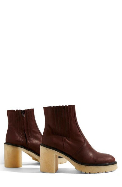 Shop Free People James Chelsea Boot In Cherry Chocolate