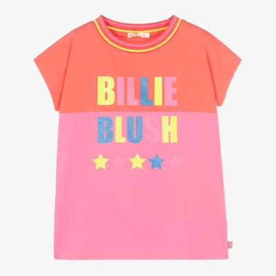 Billieblush Kids' Girls Coral Pink Logo T-shirt | ModeSens
