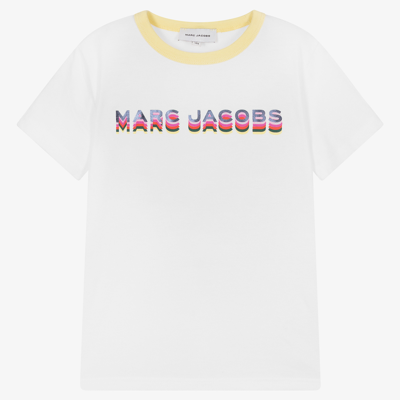 Shop Marc Jacobs Girls White Logo T-shirt
