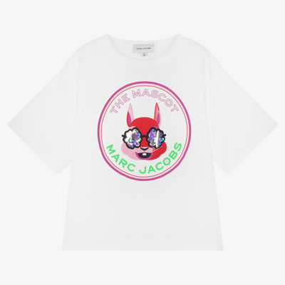 Shop Marc Jacobs Girls White Mascot Logo T-shirt