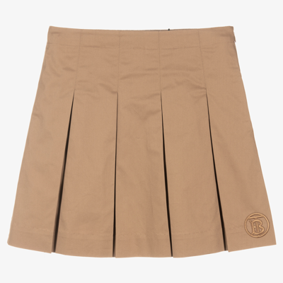 Shop Burberry Teen Girls Beige Gaya Skirt