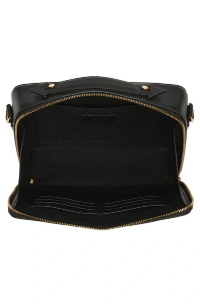 Shop Versace First Line Biggie Medusa Coin Large Leather Crossbody Bag In Black/ Versace Gold