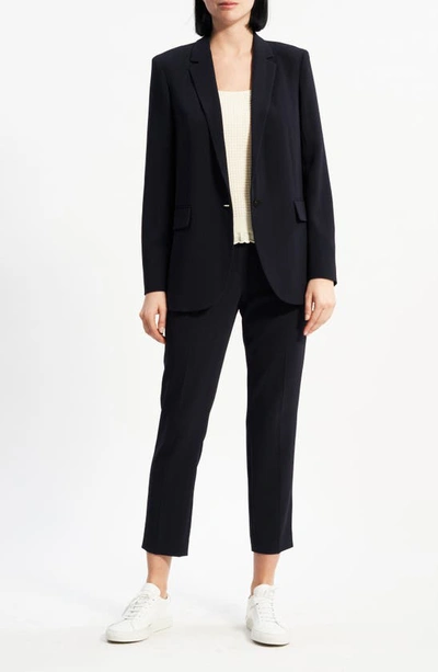 Shop Theory One-button Blazer In Deep Navy