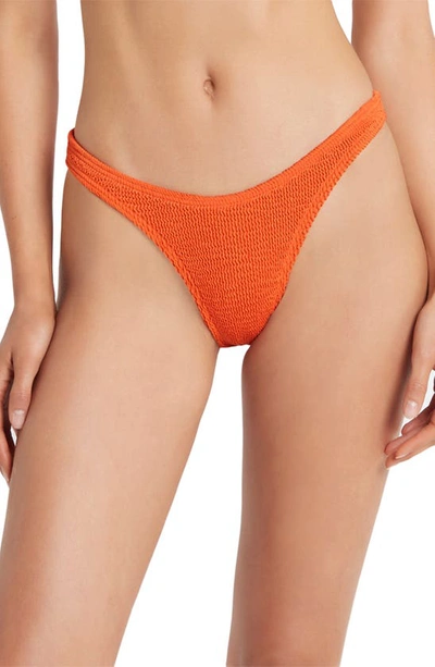 Bound By Bond-eye The Scene Rib Bikini Bottoms In Vermillion