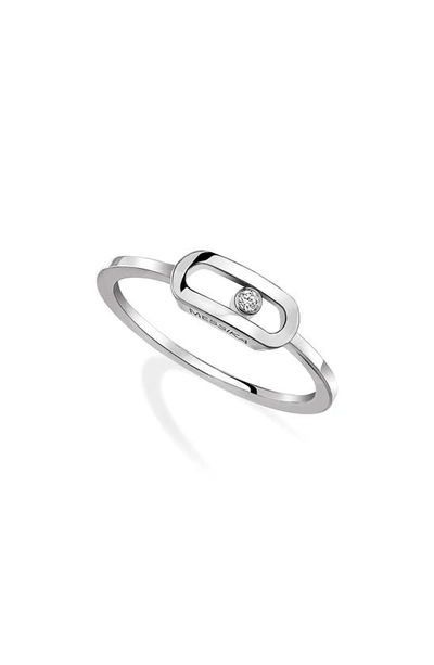Shop Messika Move Uno Baguette Ring In White Gold