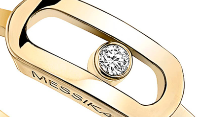 Shop Messika Move Uno Baguette Ring In Yellow Gold