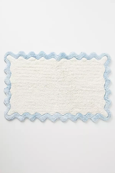 Shop Anthropologie Maeve Ernestine Bath Mat By Maeve In Blue Size S