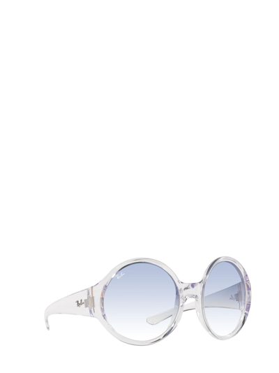 Shop Ray Ban Rb4345 Transparent Sunglasses