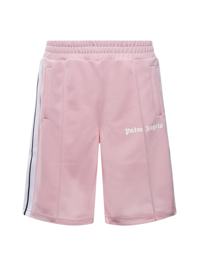 Shop Palm Angels Shorts In Almond Blossom White