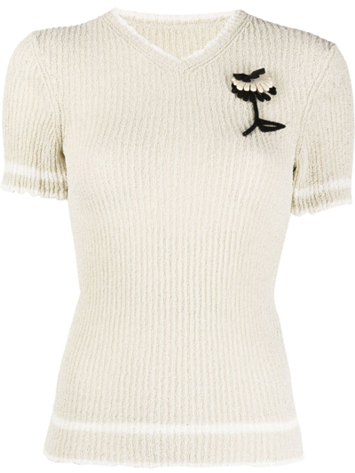 Shop Maison Margiela Women's  Beige Viscose Sweater