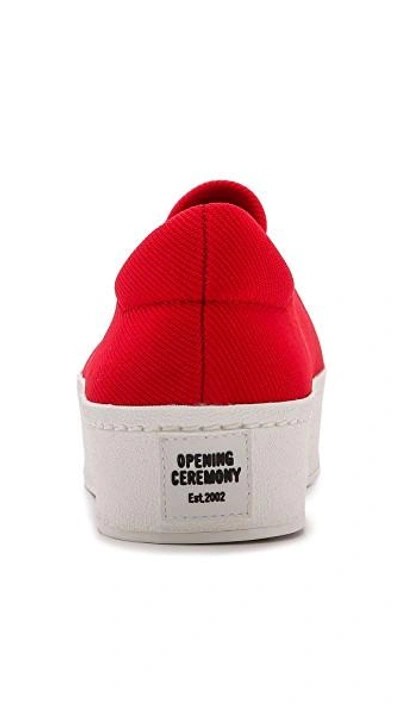 Shop Opening Ceremony Cici Slip On Platform Sneakers In Red