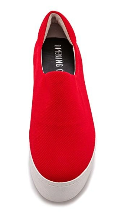 Shop Opening Ceremony Cici Slip On Platform Sneakers In Red