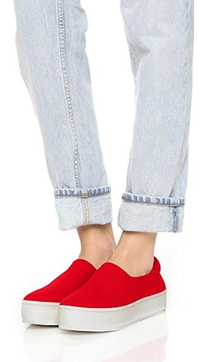 Shop Opening Ceremony Cici Slip On Platform Sneakers In Red