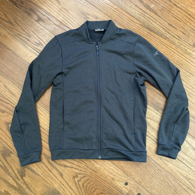 Pre-owned Arc'teryx Dallen Fleece Jacket Polyester Size M Blue Grey Nice! Full Zip In Camel