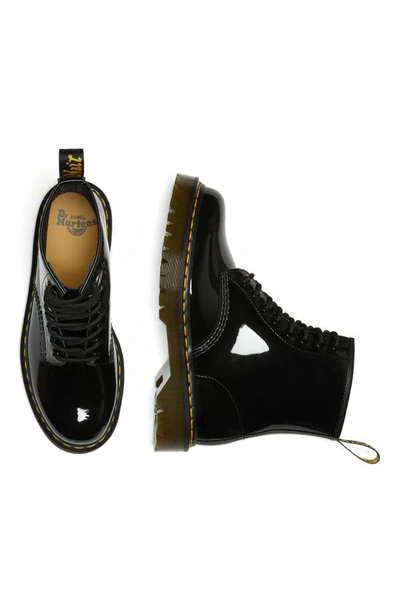 Shop Dr. Martens' 1460 Bex Lug Sole Patent Platform Boot In Black