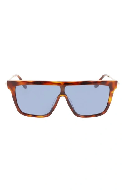Shop Victoria Beckham 53mm Shield Sunglasses In Tortoise