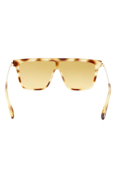 Shop Victoria Beckham 53mm Shield Sunglasses In Blonde Havana