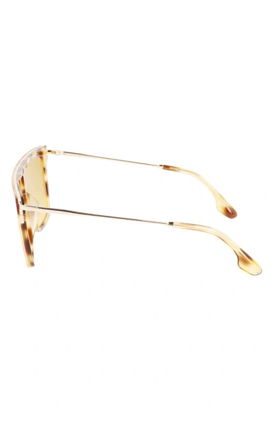 Shop Victoria Beckham 53mm Shield Sunglasses In Blonde Havana