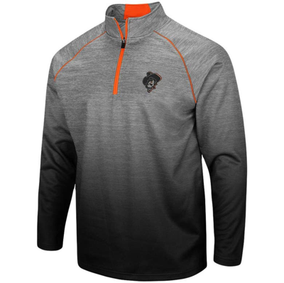 Shop Colosseum Heathered Gray Oklahoma State Cowboys Sitwell Sublimated Quarter-zip Pullover Jacket In Heather Gray